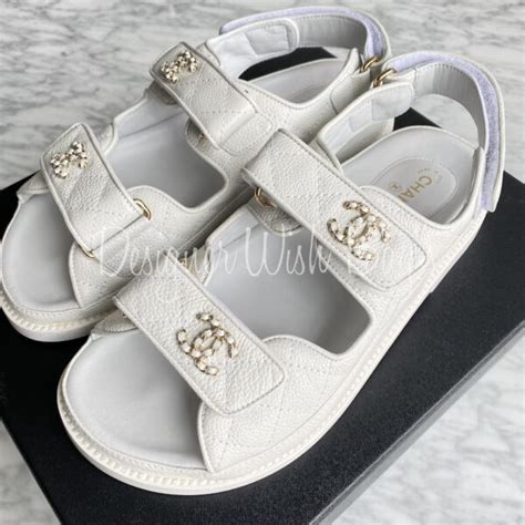 chanel witte sandalen